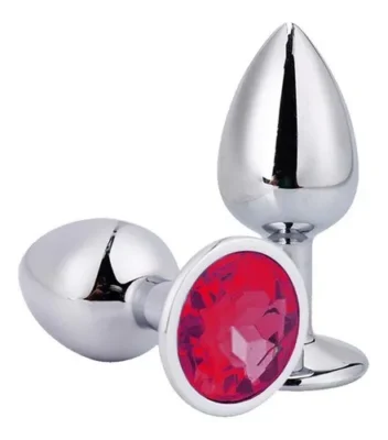 PLUG ANAL COM JOIA redonda tamanho - p (5845) vermelho