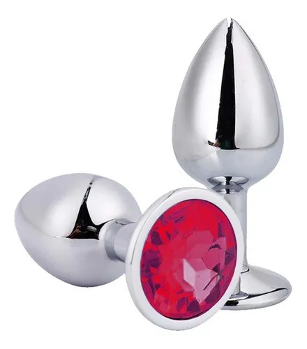 PLUG ANAL COM JOIA redonda tamanho - p (5845) vermelho